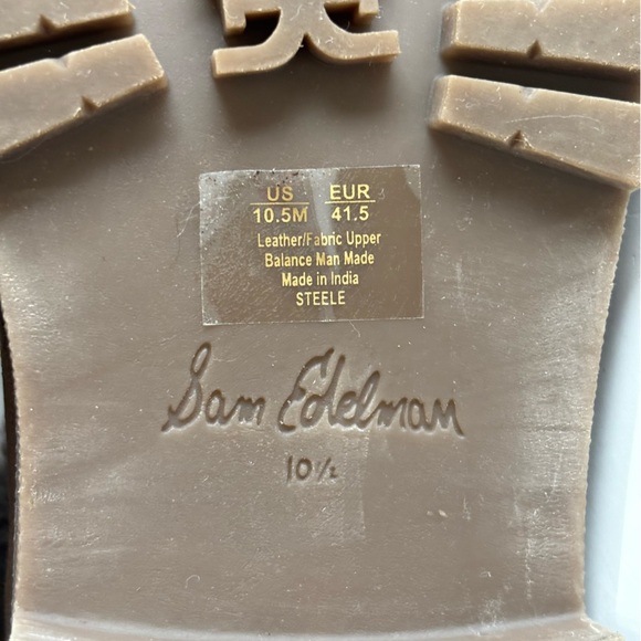 Sam Edelman Steele Knit Chelsea Boots Women's Taupe Suede Leather Lug Sole 10.5 - Picture 12 of 15